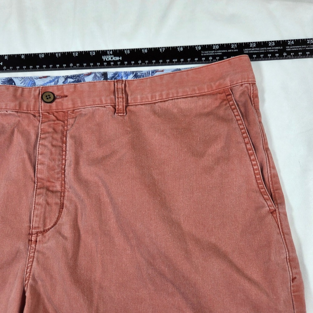 Tommy Bahama Boracay Shorts Mens 44 Coral Red Cotton Tencel Stretch Chino 44LG - Picture 6 of 11